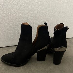 Charlotte Russe Black and Silver Ankle Booties